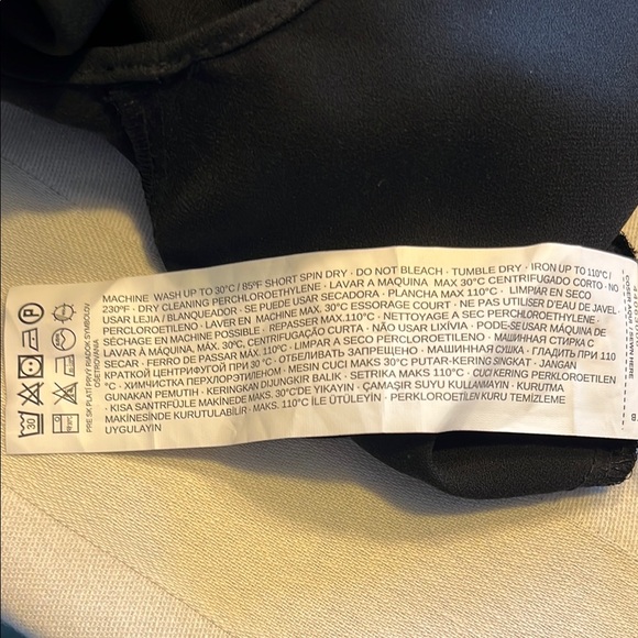 Mango Black Blouse with White Trim - Picture 6 of 10